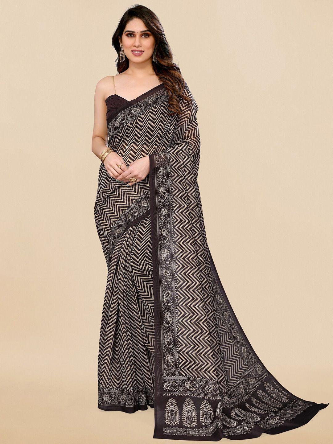 mirchi fashion geometric printed saree