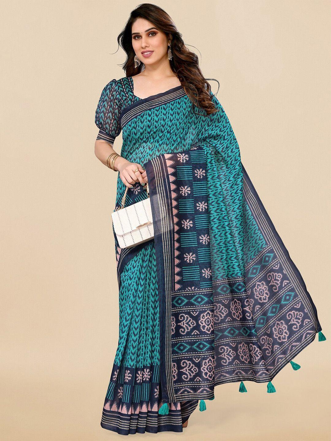 mirchi fashion geometric printed saree