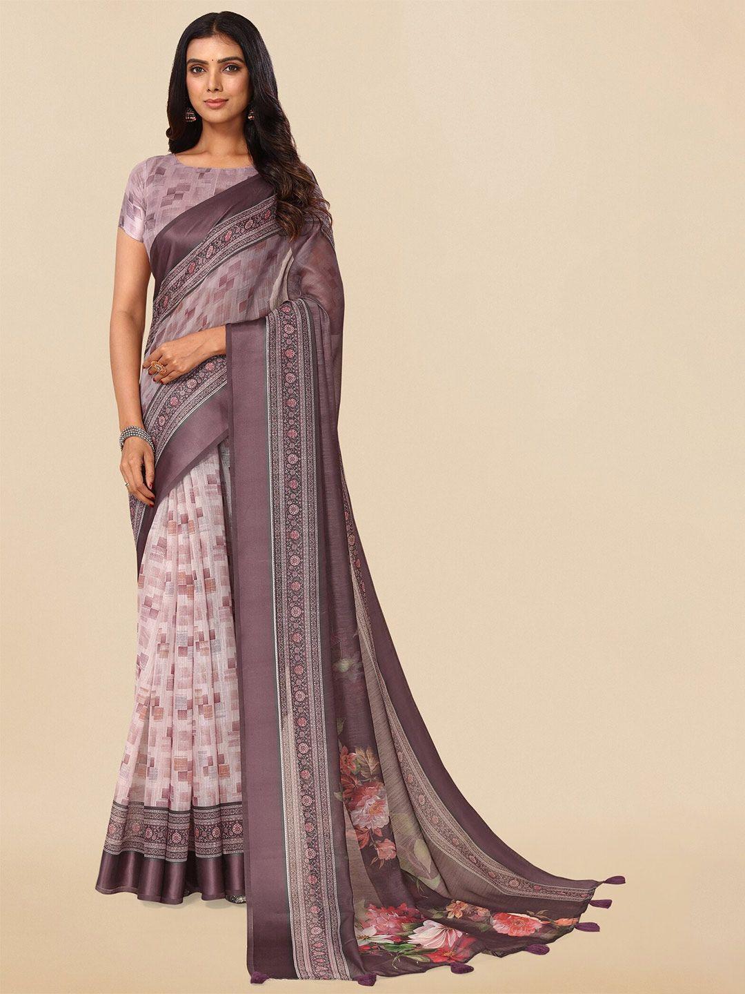 mirchi fashion geometric woven design saree