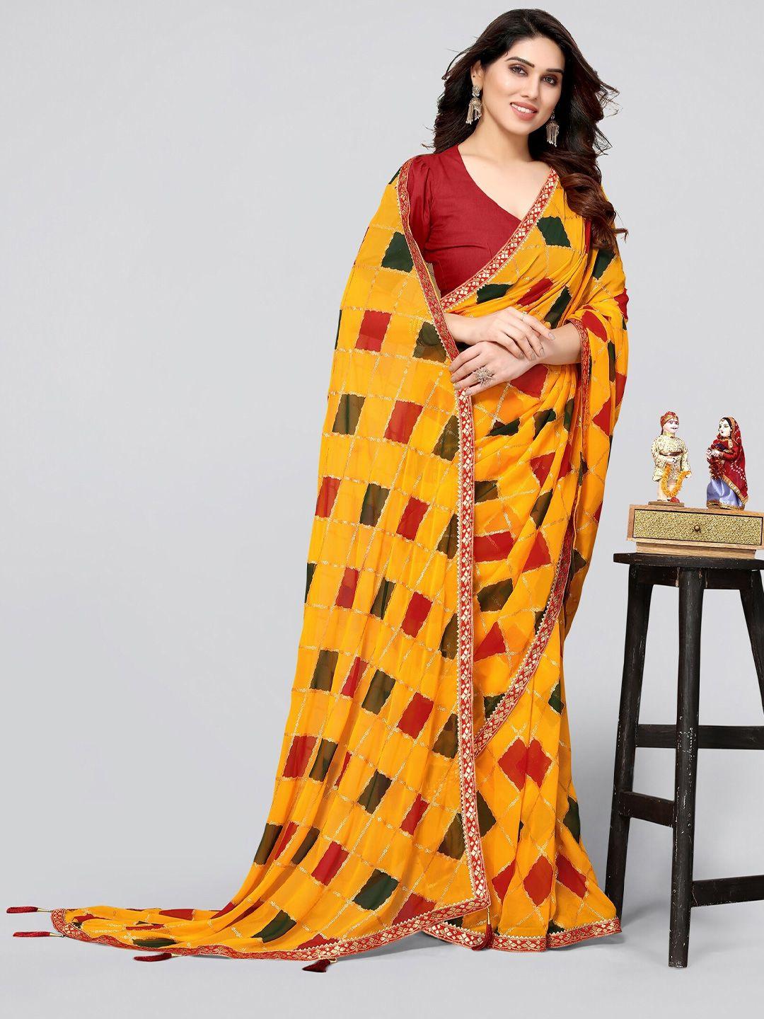 mirchi fashion gotta patti bandhani saree