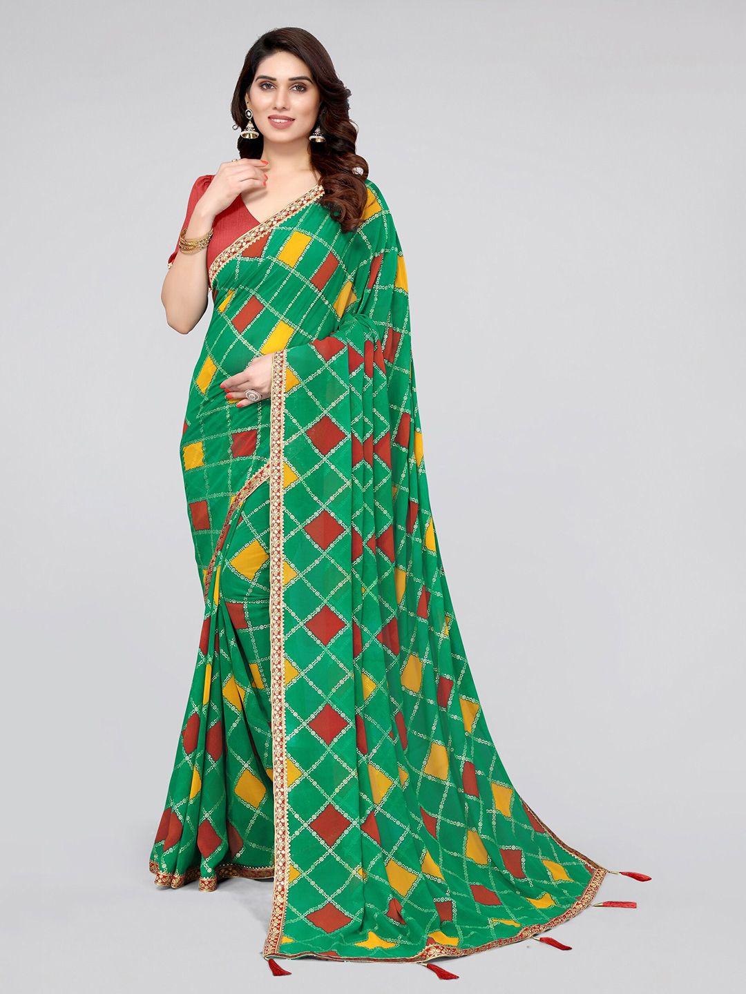 mirchi fashion gotta patti bandhani saree