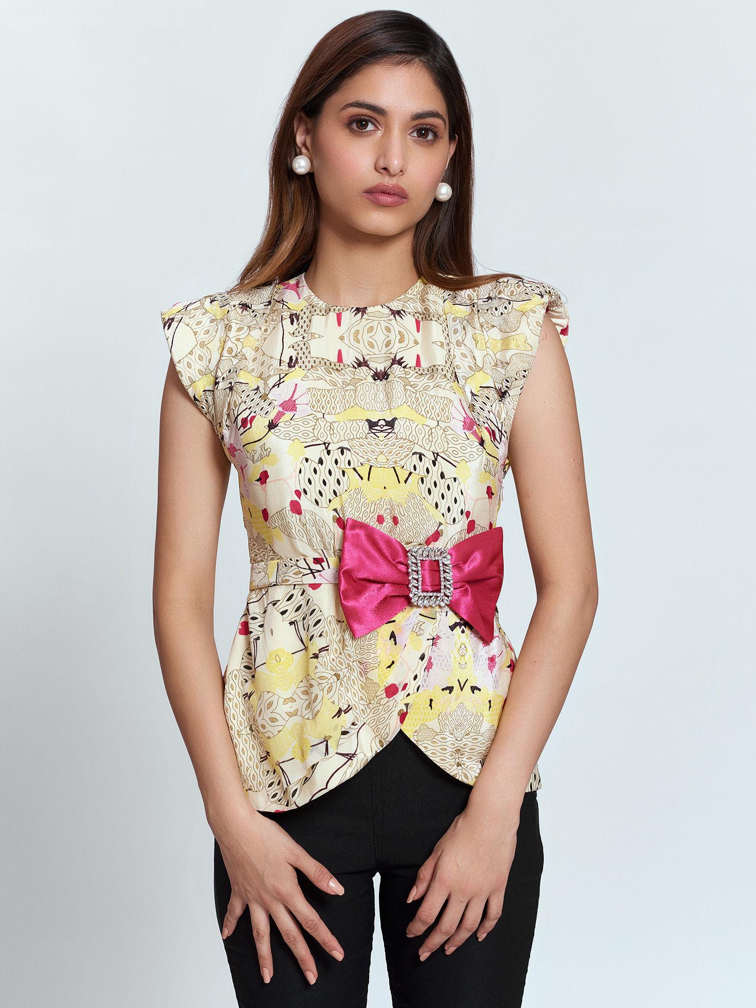 mirrored pink geneva top