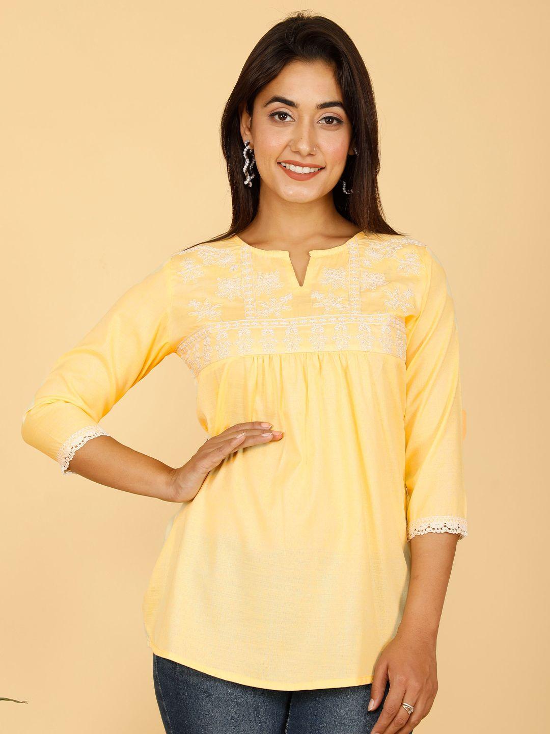 misbis ethnic motifs embroidred a-line top