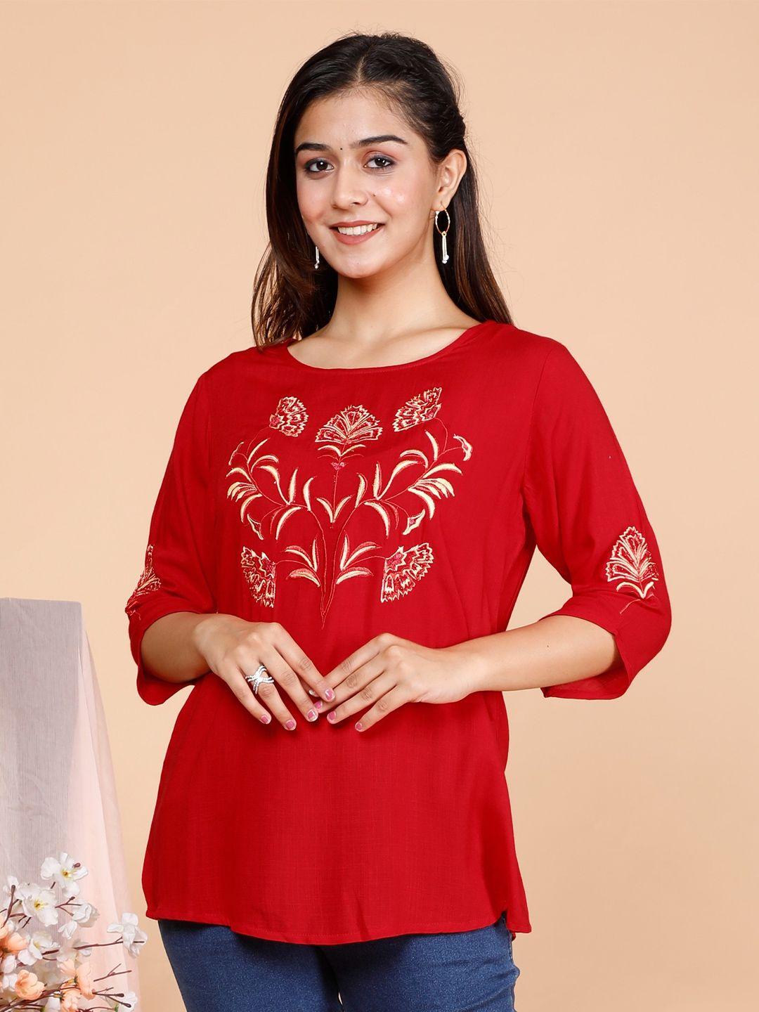 misbis floral embroidered top