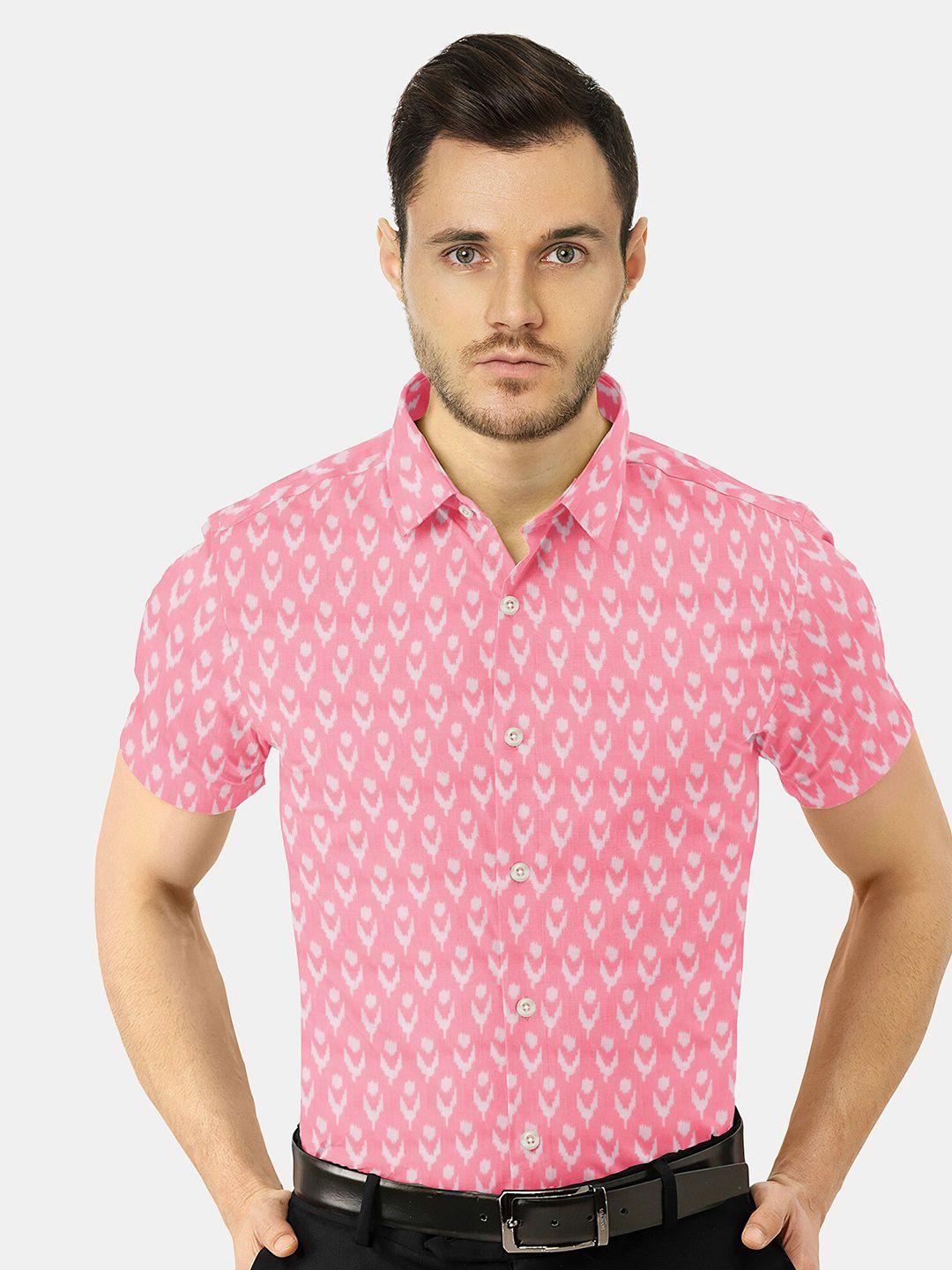 misbis relaxed slim fit floral opaque printed casual shirt