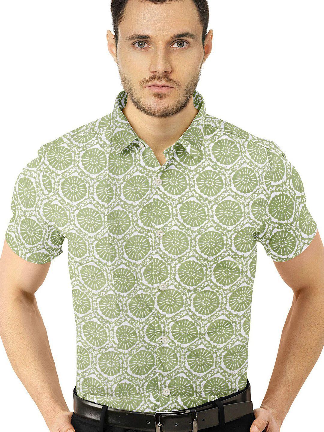 misbis relaxed slim fit opaque printed casual shirt