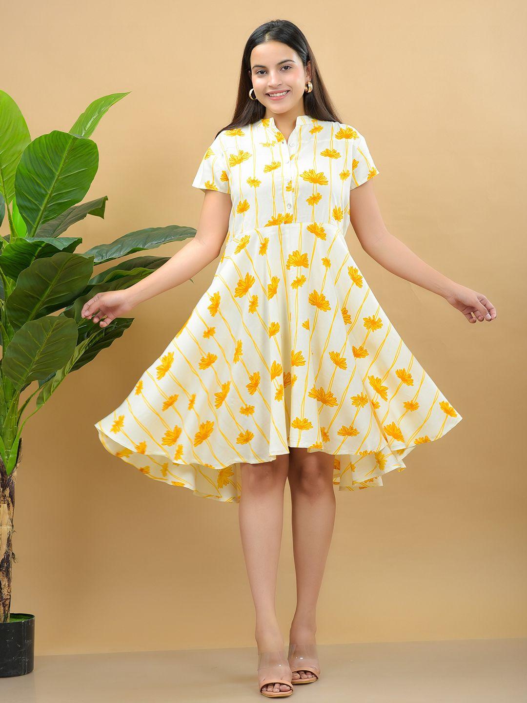 misbis women yellow floral dress