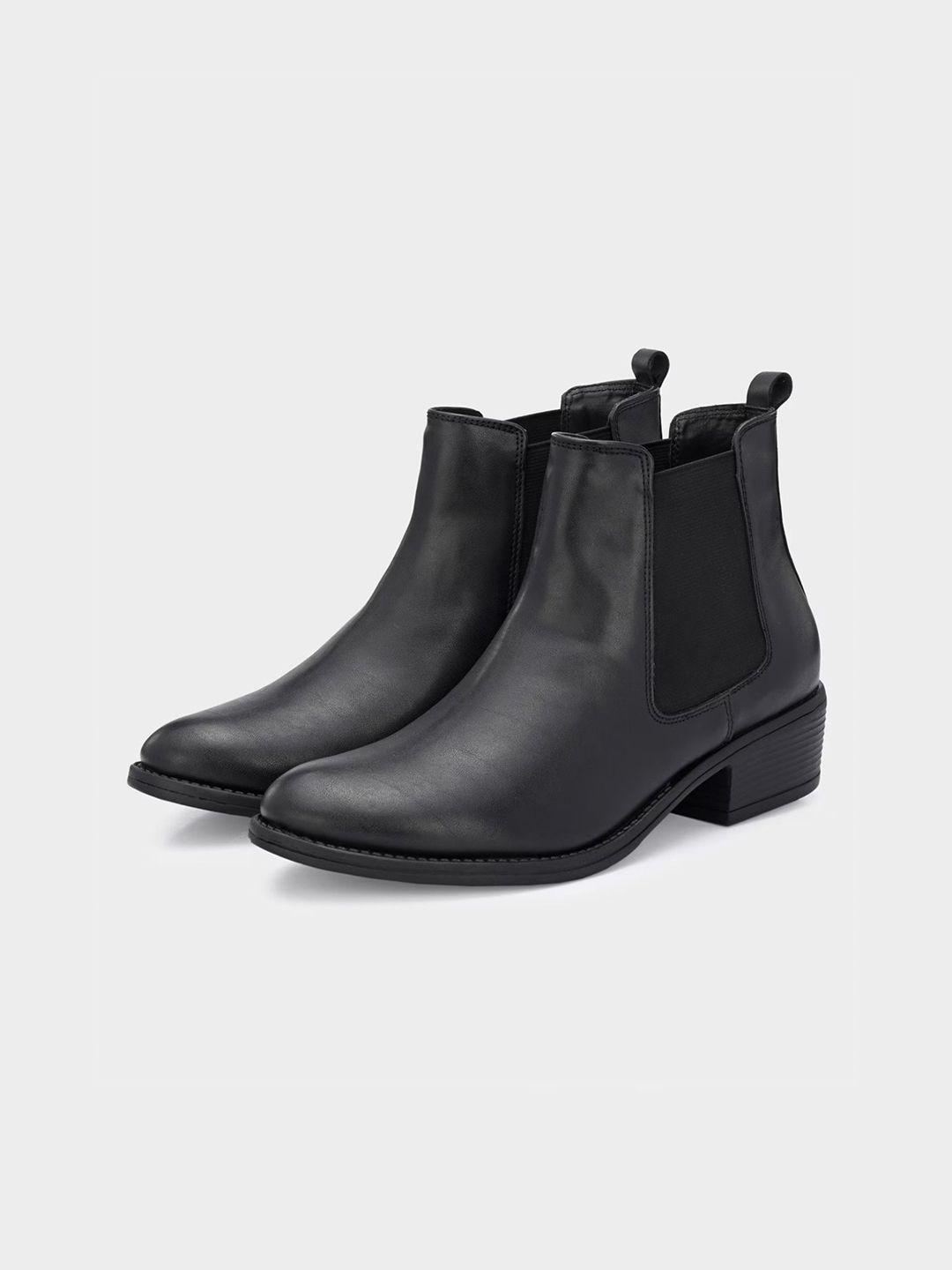 miseen women block-heeled mid-top chelsea boots