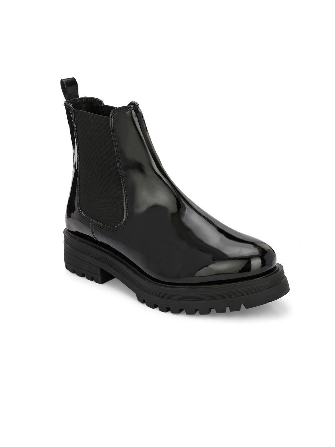 miseen women heeled mid-top chelsea boots