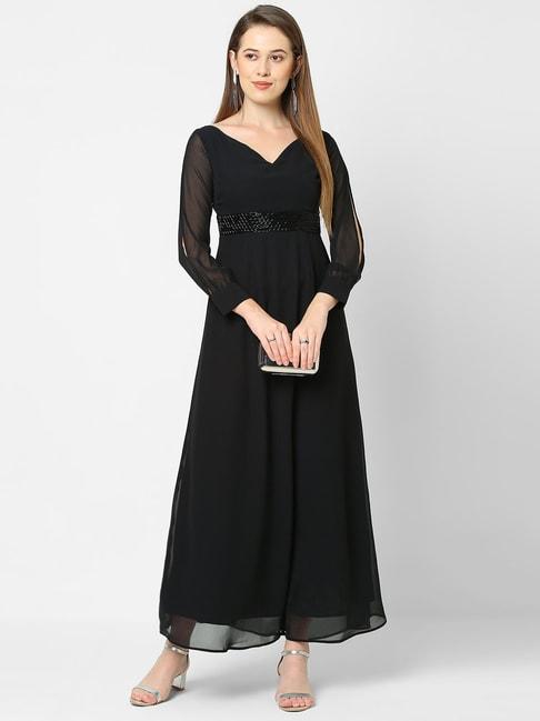 mish black embellished maxi dress