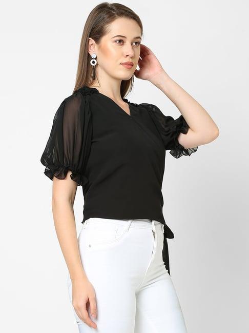 mish black v neck top