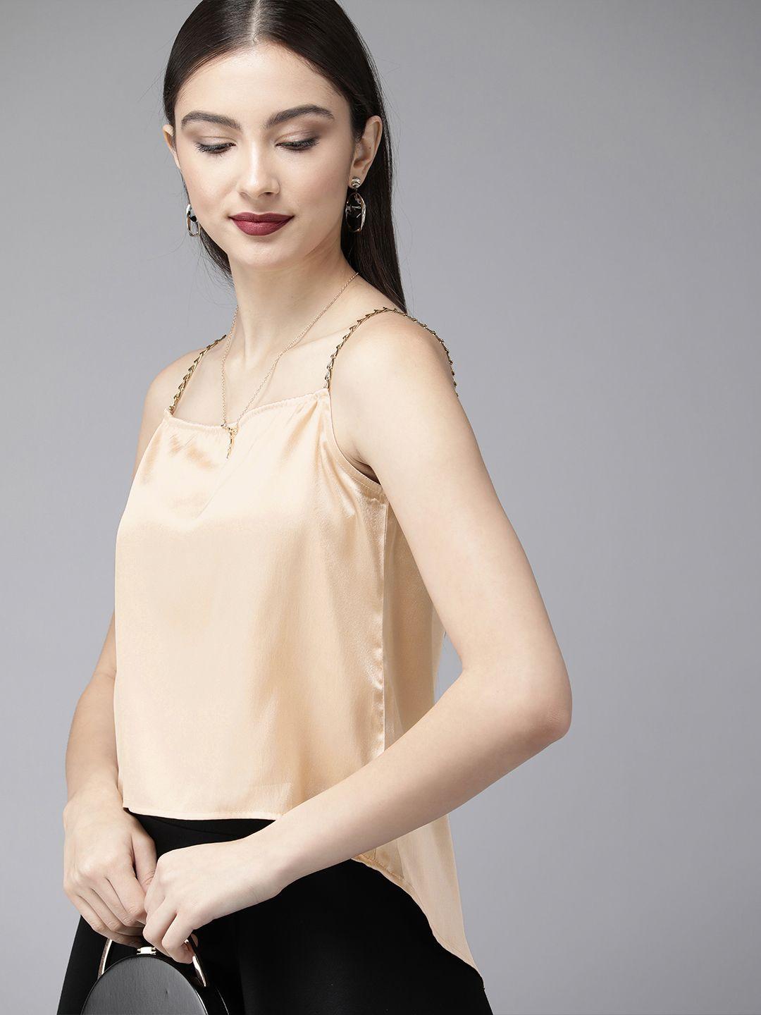 mish champagne styled back top