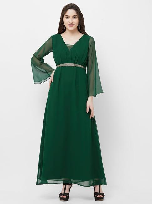 mish green maxi dress