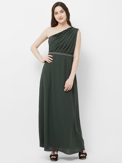 mish green maxi dress