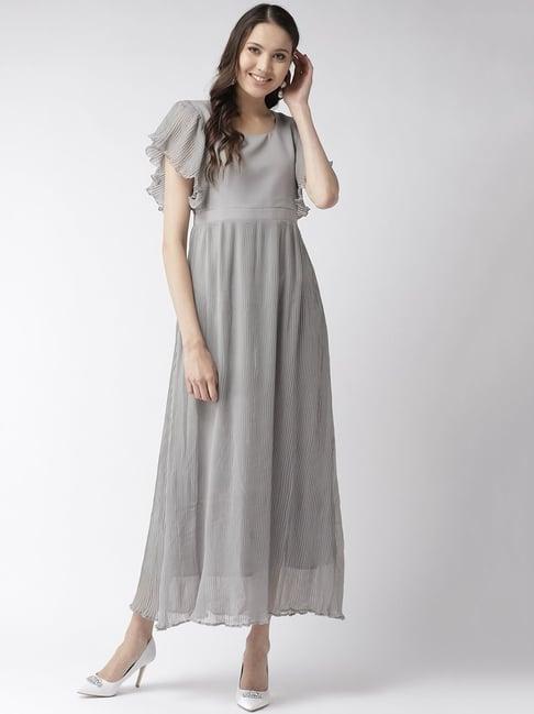 mish grey maxi gown