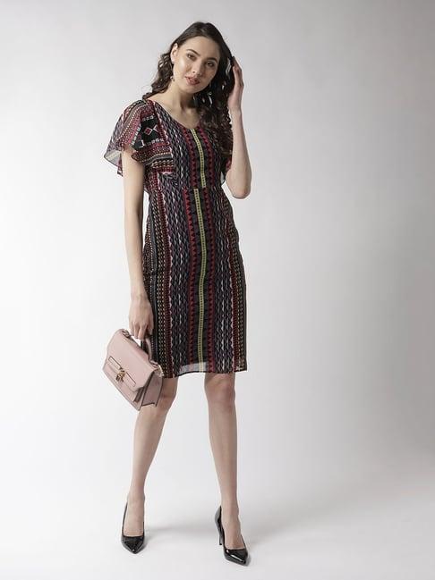 mish multicolor printed a line dress