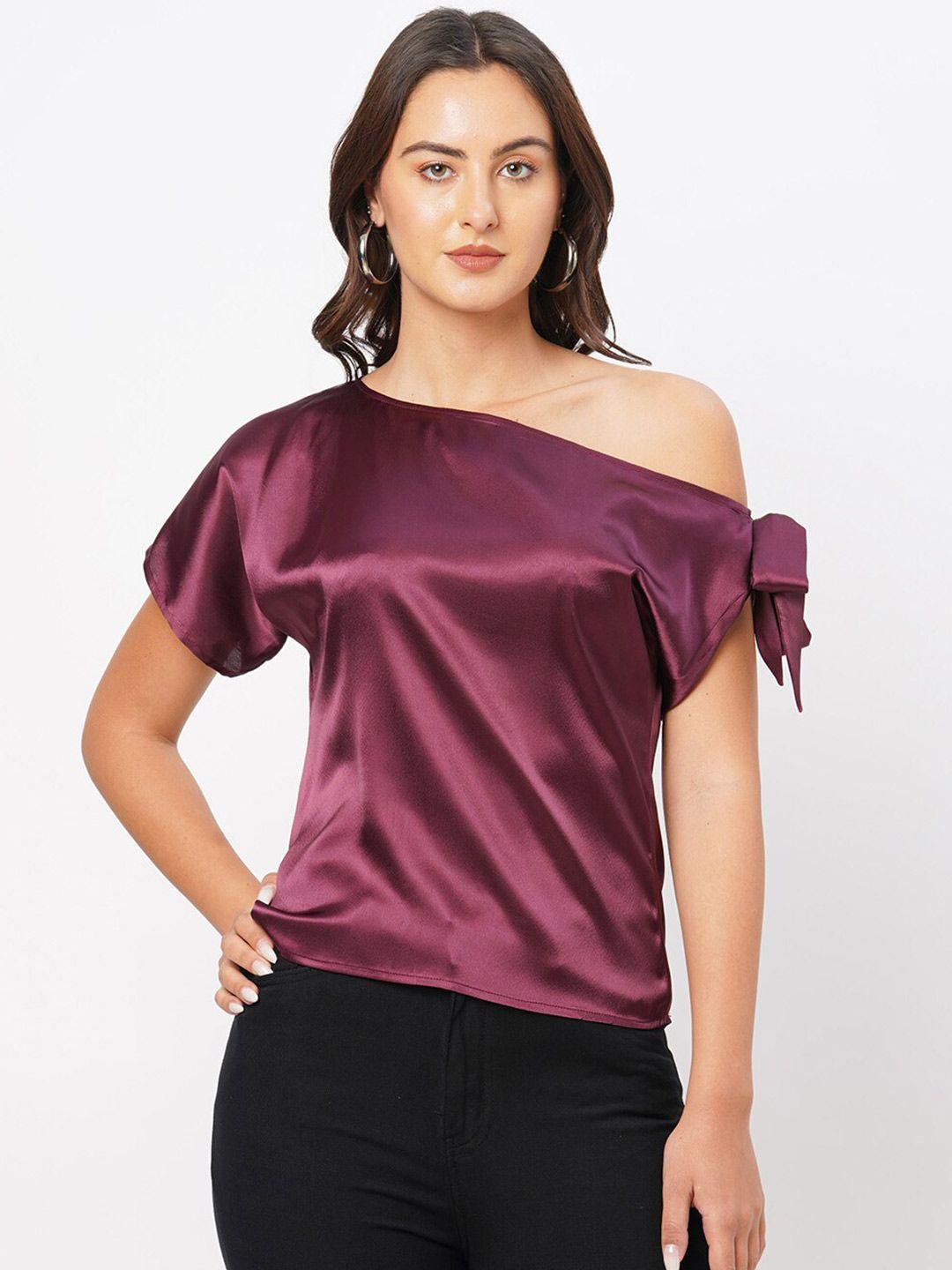 mish one shoulder satin top