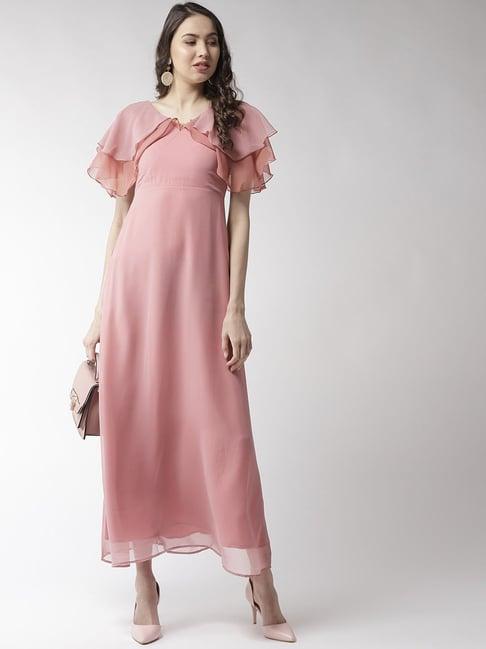 mish pink maxi gown