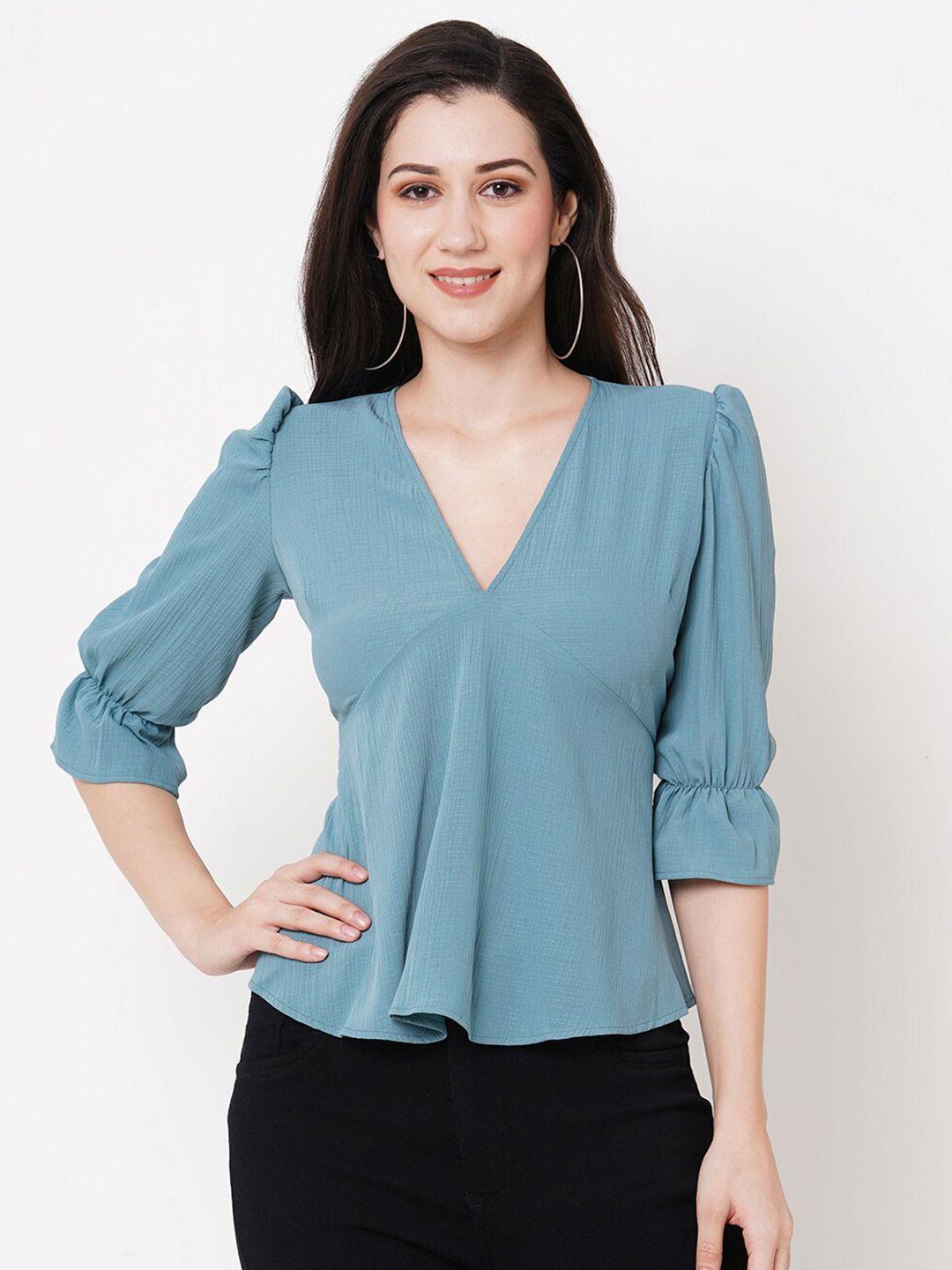 mish puff sleeves georgette top