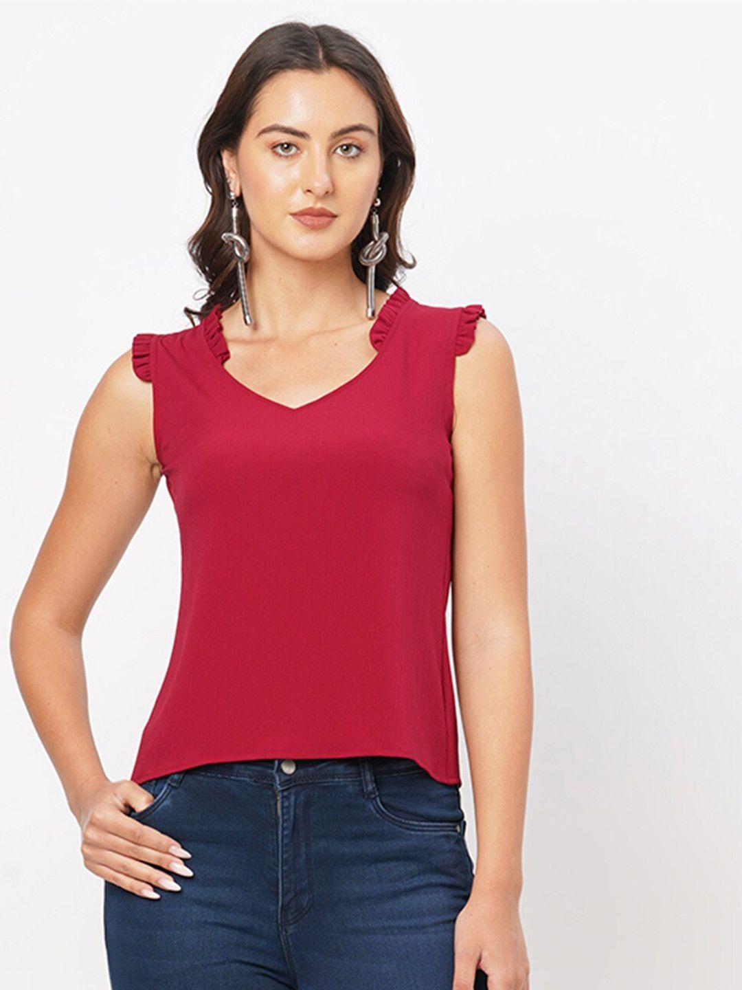 mish ruffles georgette top