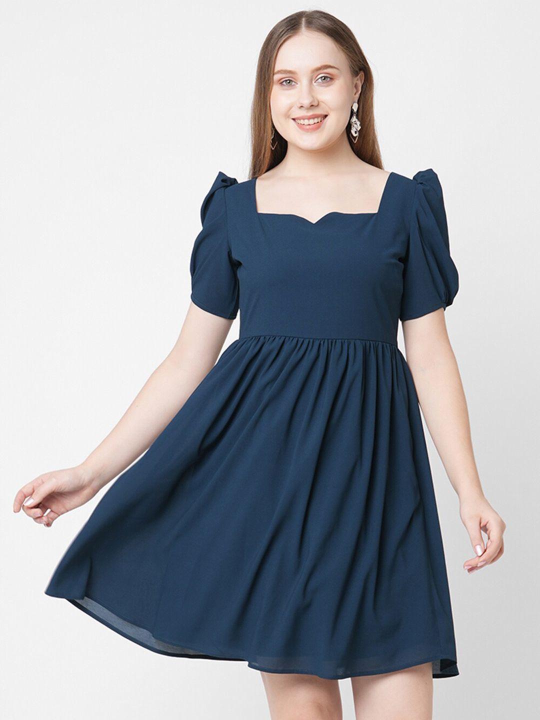 mish teal georgette dress