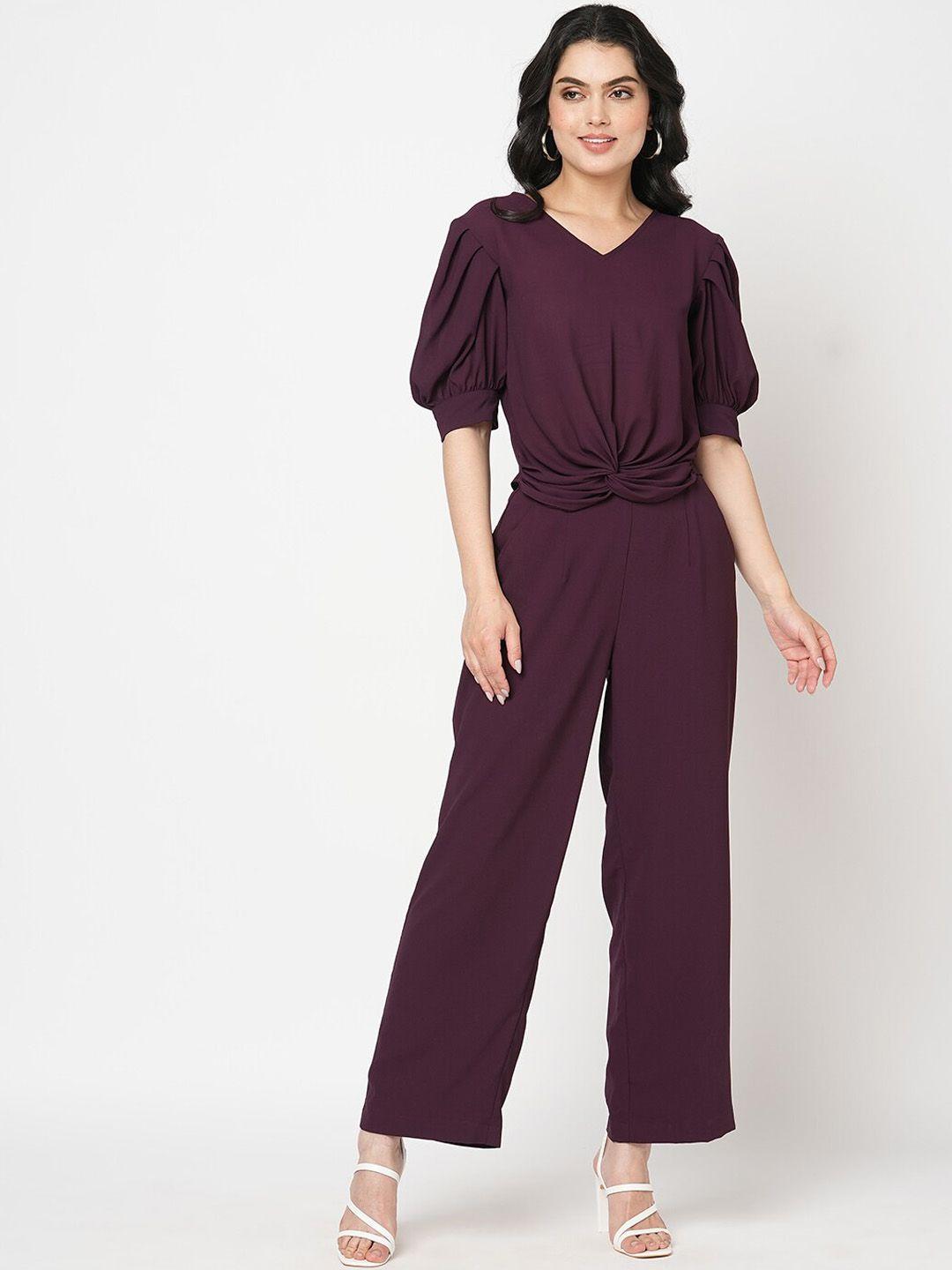 mish v-neck twist-front top with trousers