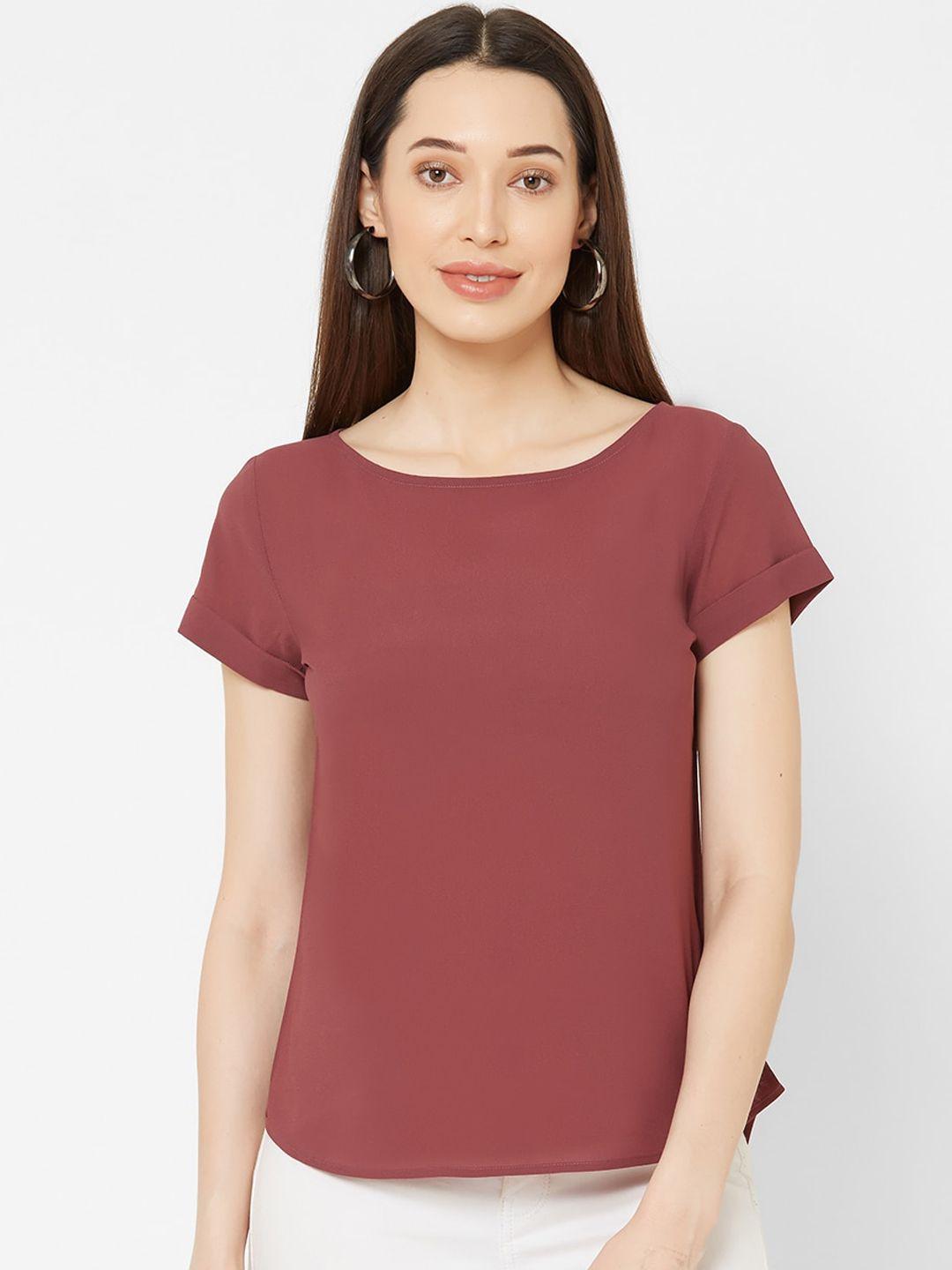 mish women mauve solid top