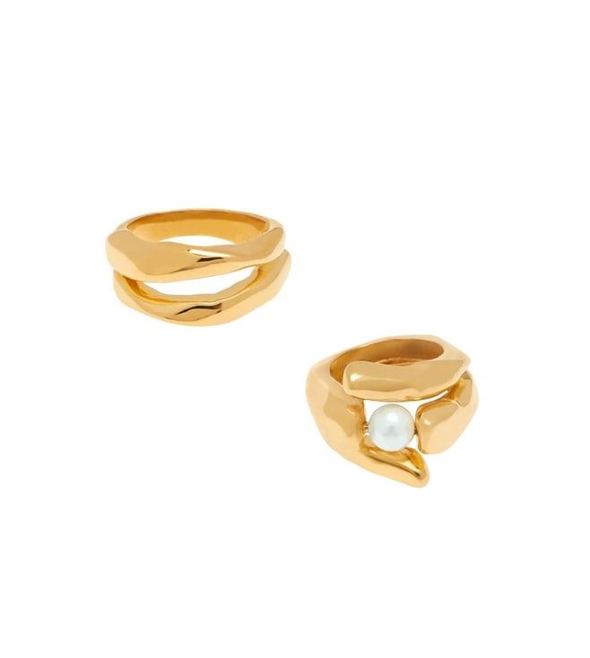 misho pandaia stack rings (22- gold plated)