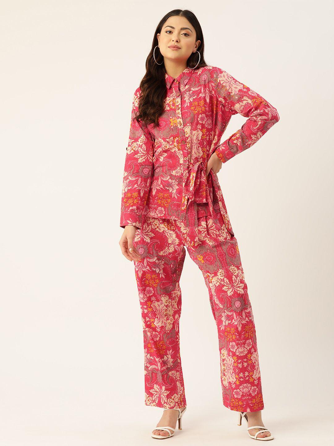 misri pure cotton printed shirt & trousers co-ords