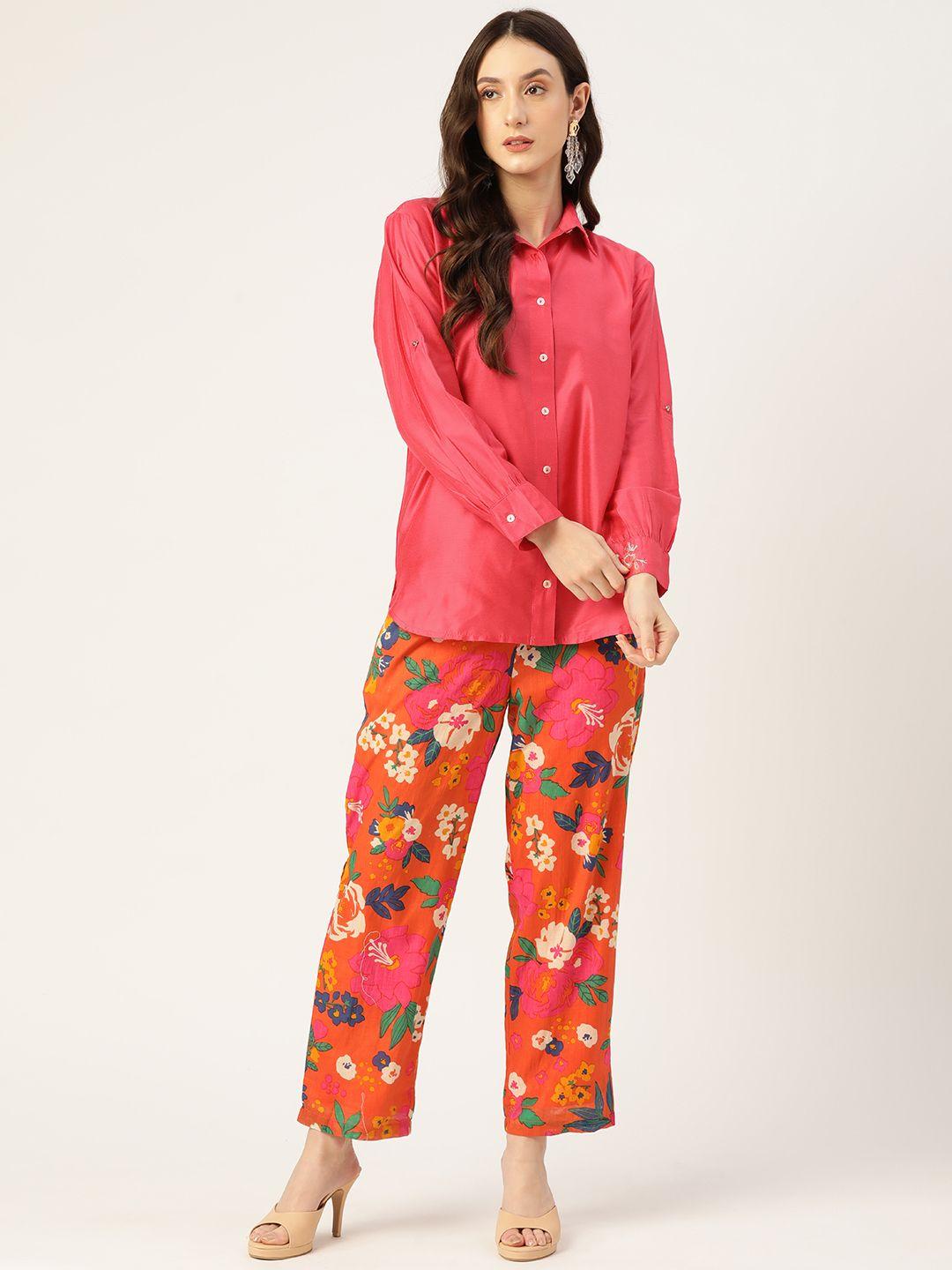 misri shirt with floral print pants