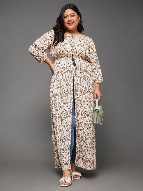 miss chase a+ white floral print maxi top