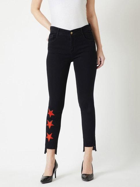 miss chase black cotton jeans