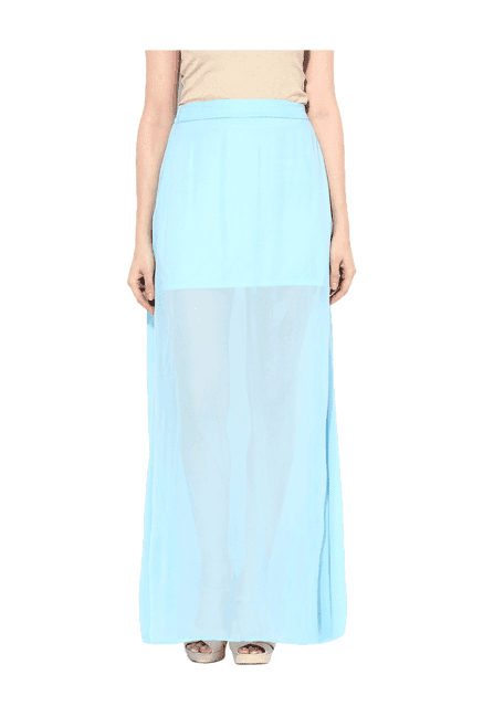 miss chase blue maxi skirt