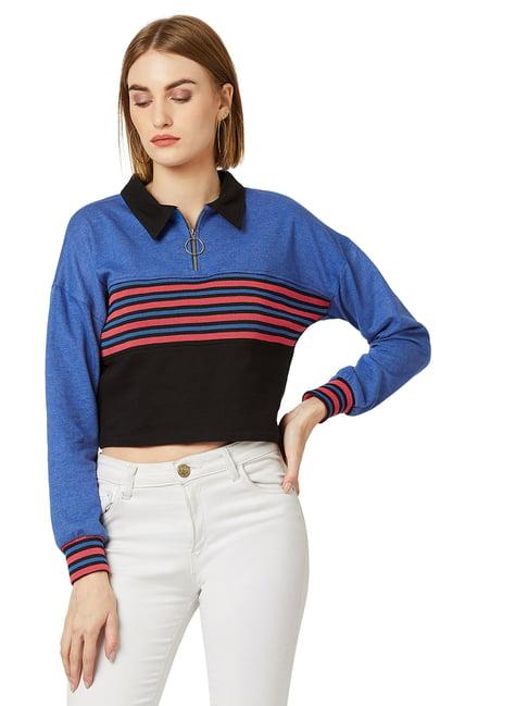 miss chase blue striped sweatshirt