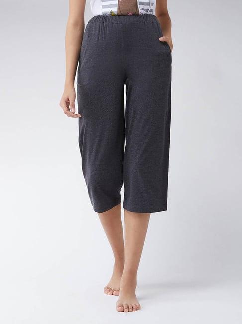 miss chase charcoal grey textured capris