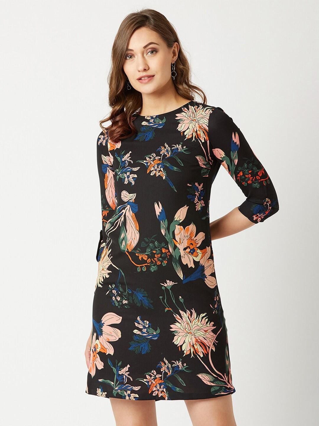 miss chase floral crepe sheath dress