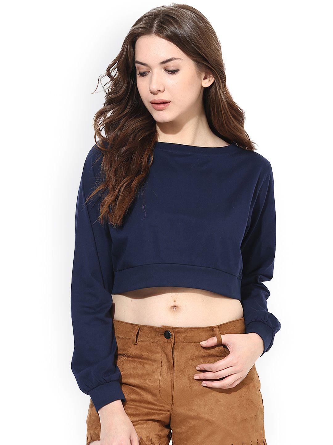 miss chase navy crop top