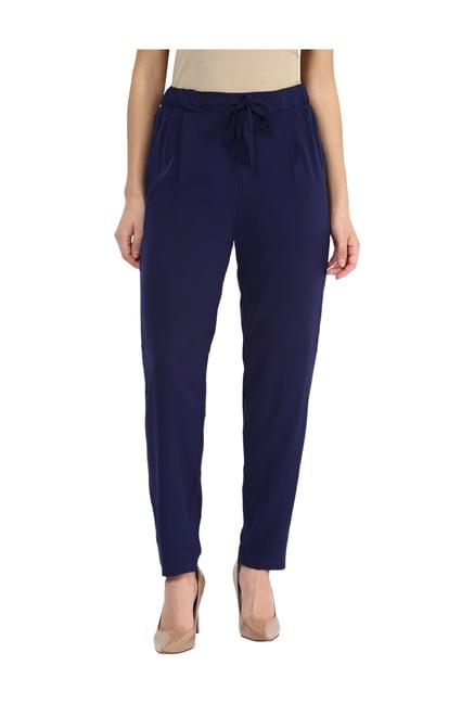 miss chase navy relaxed fit pants