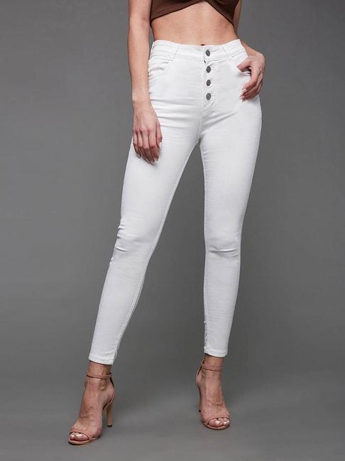 miss chase white skinny fit jeans