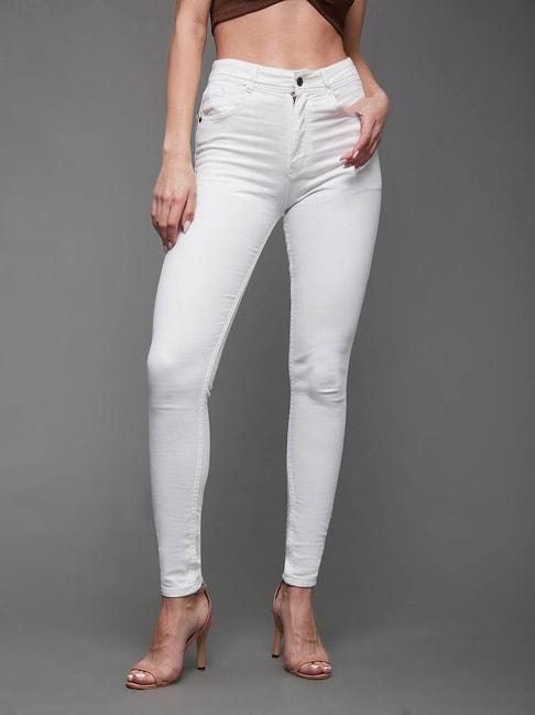 miss chase white skinny fit jeans