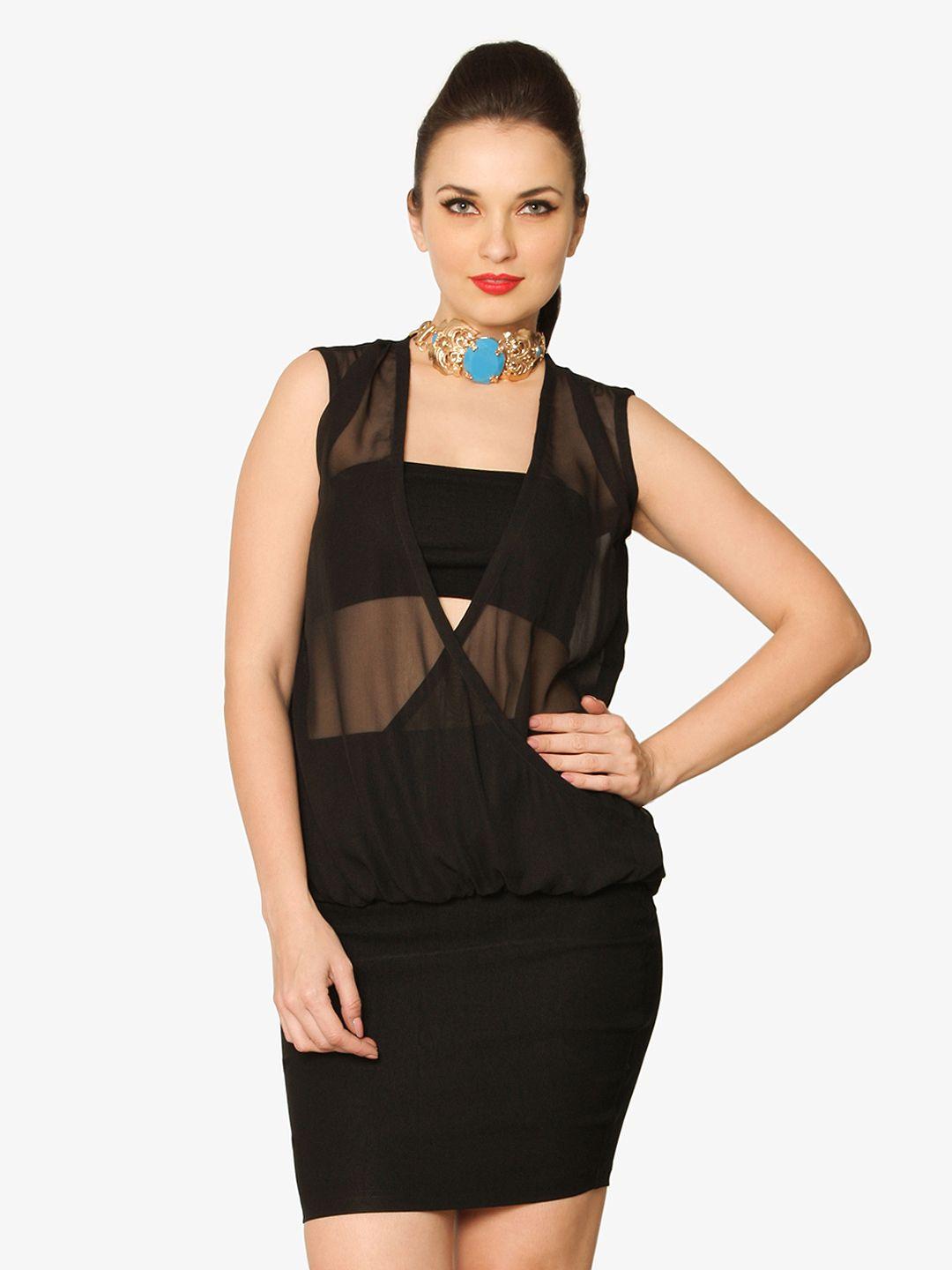 miss chase women black top