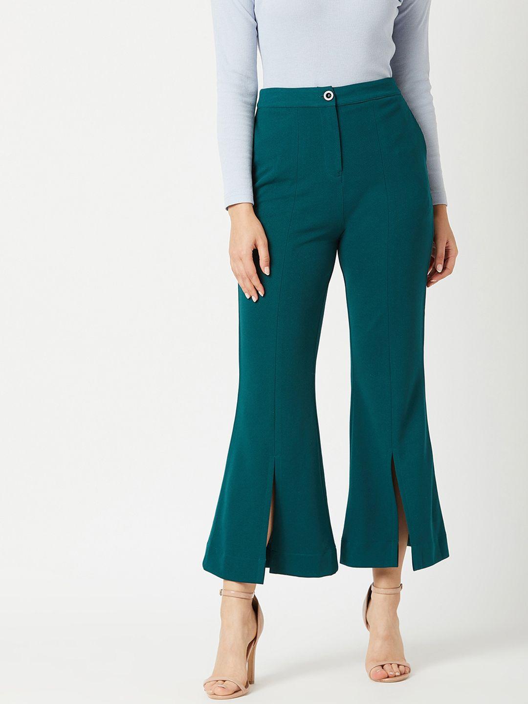 miss chase women green trousers