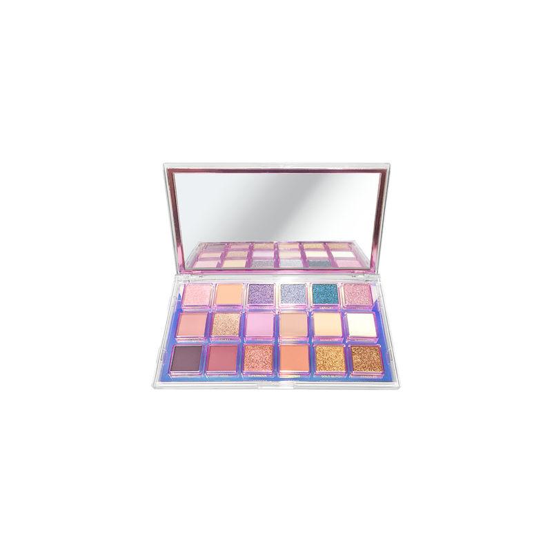 miss rose 18 color matte & glitter highly pigmented eyeshadow palette