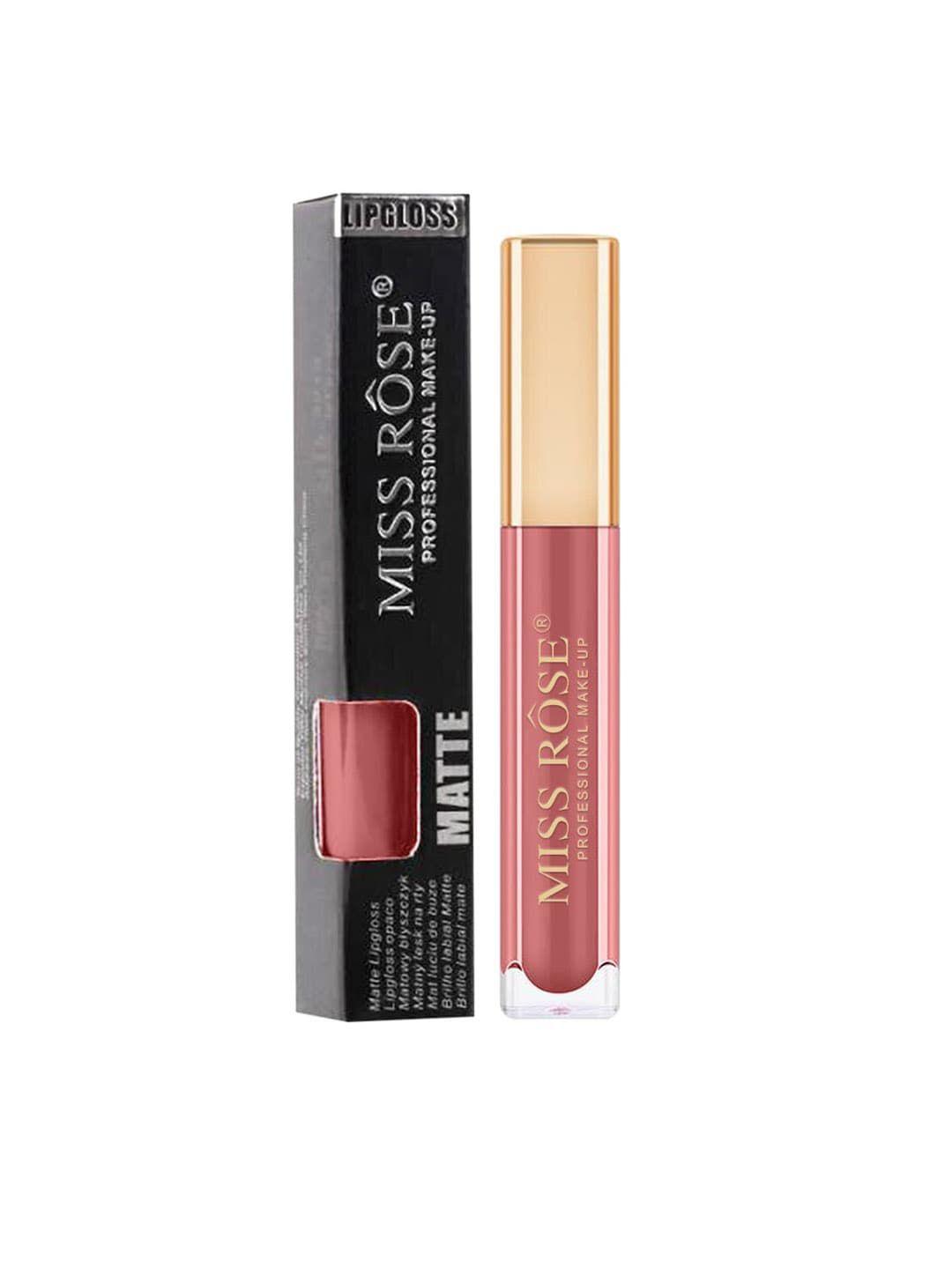 miss rose matte long lasting liquid lip gloss - 19 brown