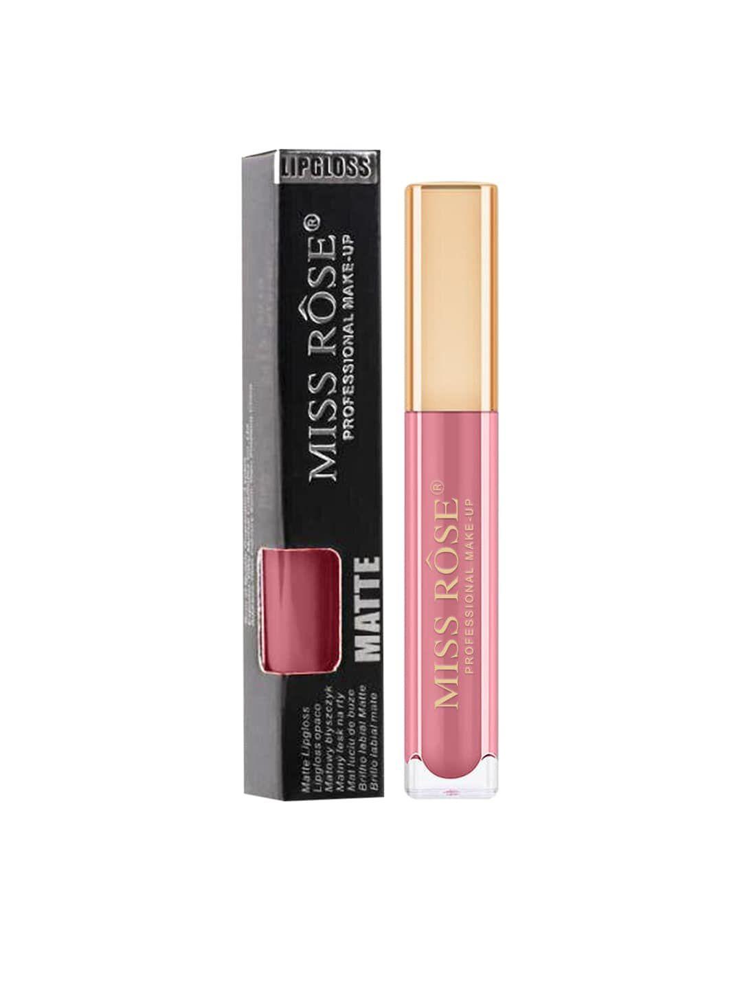 miss rose matte long lasting liquid lip gloss -10 pink