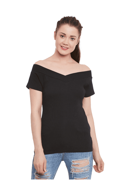 miss chase black cotton top