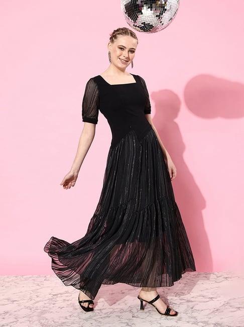 miss chase black maxi dress