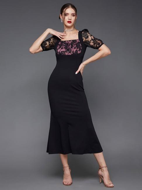 miss chase black maxi dress