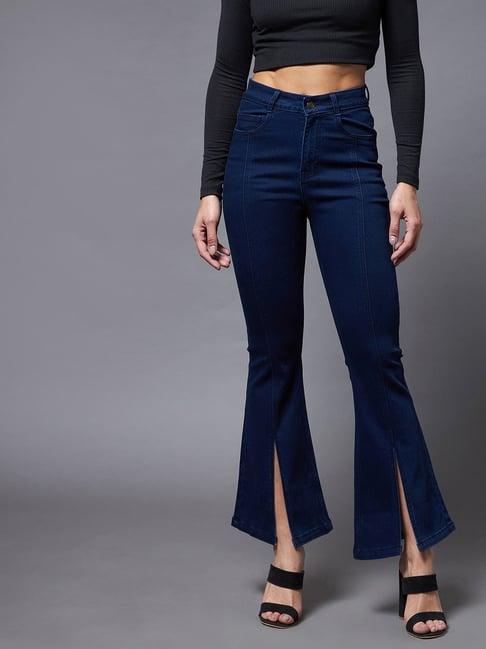 miss chase blue cotton high rise jeans