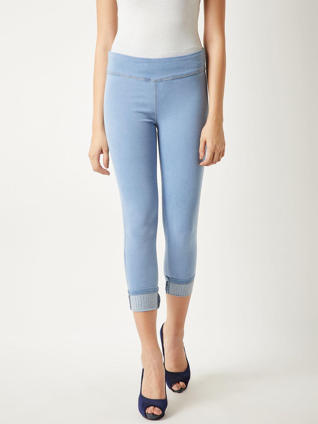 miss chase blue cropped jeggings